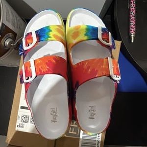 Corkys Red and Yellow Sandals with Adjustable Straps